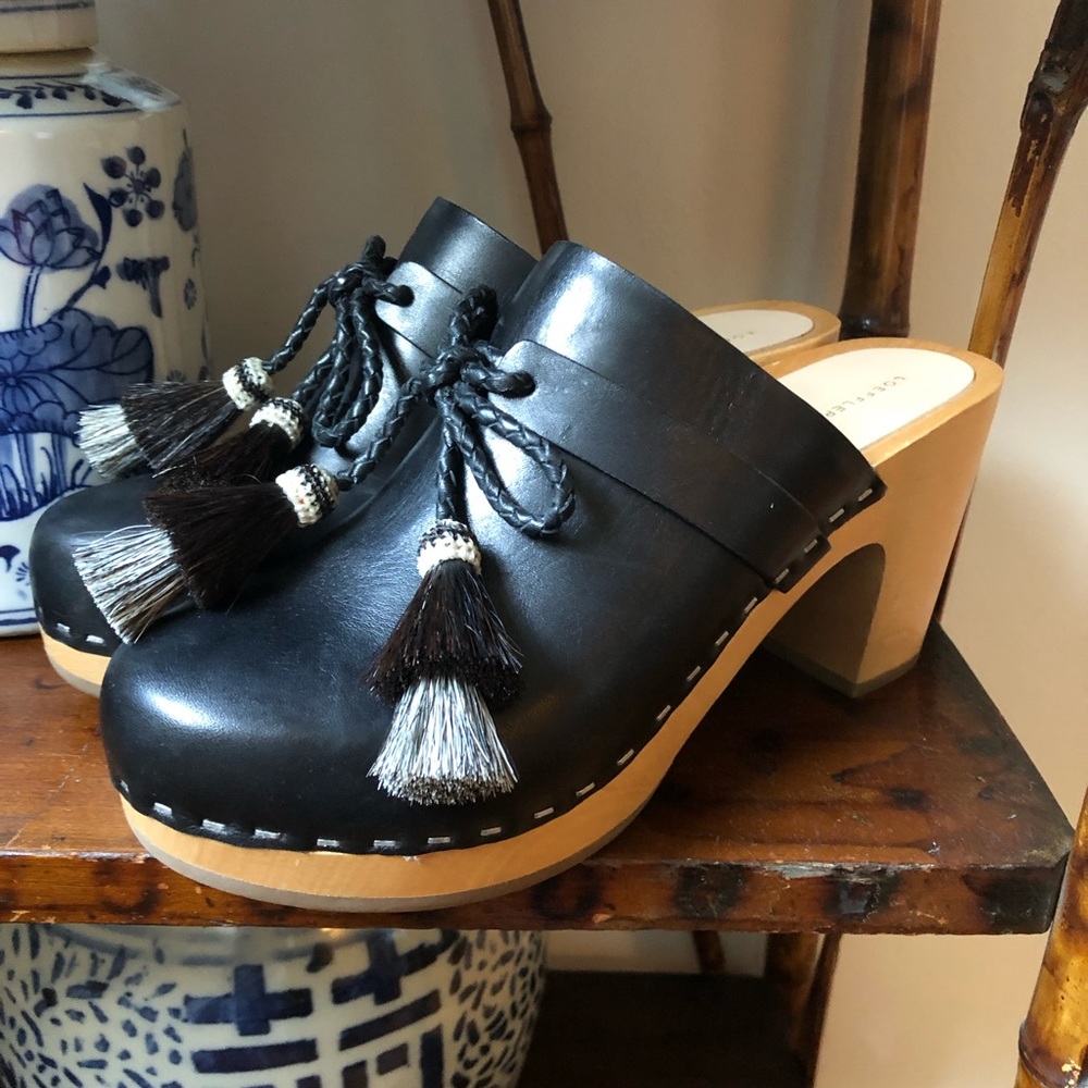 Loeffler Randall clogs in excellent condition